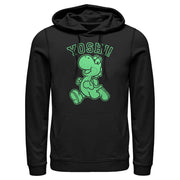 Men's Nintendo Yoshi Character Run  Adult Pull Over Hoodie