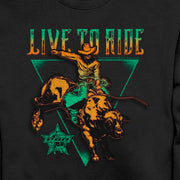 Men's Professional Bull Riders Live to Ride  Adult Sweatshirt