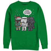 Men's Star Wars Christmas Boba It's Cold Outside  Adult Sweatshirt