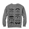 Men's Lost Gods Mustache Types  Adult Sweatshirt