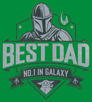 Men's Star Wars: The Mandalorian Grogu and Din Djarin Best Dad No. 1 in Galaxy  Adult T-Shirt