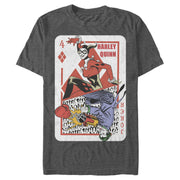 Men's Batman Harley Quinn Joker Poker Card  Adult T-Shirt