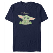 Men's Star Wars: The Mandalorian Grogu Here for the Snacks Frogs  Adult T-Shirt