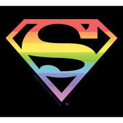 Men's Superman Classic Logo Rainbow  Adult T-Shirt