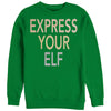 Women's CHIN UP Christmas Express Your Elf  Adult Sweatshirt