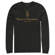 Men's Cruella House of Baroness London Logo Gold  Adult Long Sleeve Shirt