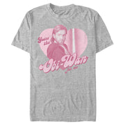 Men's Star Wars Valentine's Day You're the Obi-Wan for Me  Adult T-Shirt