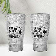 Eat Sleep Football Repeat Tumbler