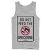 Men's Onward Do Not Feed Unicorn Warning  Adult Tank Top