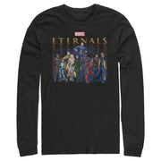 Men's Marvel Eternals Group Repeating  Adult Long Sleeve Shirt