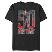 Men's Marvel Black Widow 50th Birthday  Adult T-Shirt