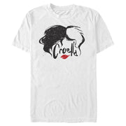 Men's Cruella Red Lips Logo  Adult T-Shirt