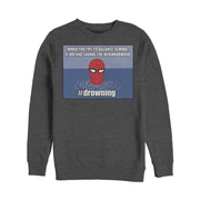 Men's Marvel Spider-Man #drowning  Adult Sweatshirt