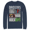 Men's Marvel Dad You Are as Amazing as Spider-Man Mighty as Thor Incredible as the Hulk  Adult Long Sleeve Shirt