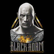 Men's Black Adam Grey and Gold Portrait Stare  Adult T-Shirt