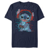 Men's Lilo & Stitch Red and Blue Gamer  Adult T-Shirt