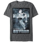 Men's Toy Story Buzz Poster Infinity and Beyond  Adult T-Shirt