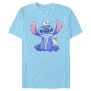 Men's Lilo & Stitch Hanging with Ducks  Adult T-Shirt