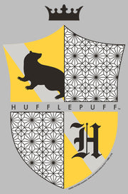 Men's Harry Potter Hufflepuff Abstract Shield  Adult T-Shirt