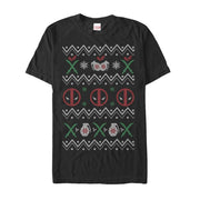 Men's Marvel Ugly Christmas Deadpool  Adult T-Shirt