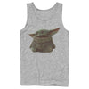 Men's Star Wars: The Mandalorian The Child Portrait  Adult Tank Top