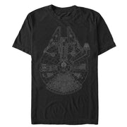 Men's Star Wars Millennium Falcon Outline  Adult T-Shirt