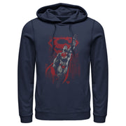 Men's Superman Grunge Hero Flight  Adult Pull Over Hoodie