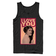 Men's Star Wars Princess Leia Quote I Love You  Adult Tank Top