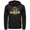 Men's Jurassic Park Neon T Rex Logo  Adult Pull Over Hoodie