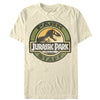 Men's Jurassic Park The Park Staff Badge, With T-Rex  Adult T-Shirt