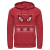 Men's Marvel Ugly Christmas Spider-Man Mask  Adult Pull Over Hoodie