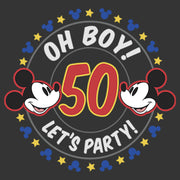 Men's Mickey & Friends Oh Boy Let�s Party  Adult T-Shirt