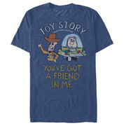 Men's Toy Story Woody and Buzz You've Got a Friend  Adult T-Shirt