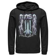 Men's NASA Lightning Launch  Adult Pull Over Hoodie