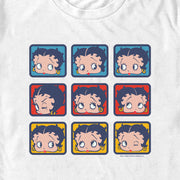 Men's Betty Boop Face Squares  Adult T-Shirt