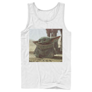 Men's Star Wars: The Mandalorian The Child Square Frame  Adult Tank Top