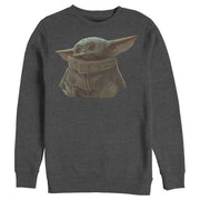 Men's Star Wars: The Mandalorian The Child Portrait  Adult Sweatshirt