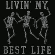 Men's Lost Gods Halloween Livin' My Best Life  Adult T-Shirt