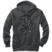 Women's CHIN UP Hamsa Palm  Adult Pull Over Hoodie