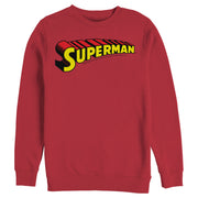 Men's Superman Classic Text Logo  Adult Sweatshirt