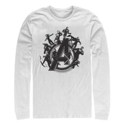 Men's Marvel Avengers: Endgame Hero Logo  Adult Long Sleeve Shirt