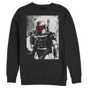 Men's Star Wars Boba Fett pop of red  Adult Sweatshirt