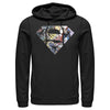 Men's Superman Comic Panel Shield Logo  Adult Pull Over Hoodie