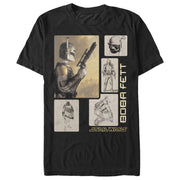 Men's Star Wars Boba Fett Frames Collage  Adult T-Shirt