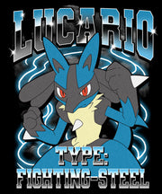 Men's Pokemon Lucario Type: Fighting-Steel  Adult T-Shirt