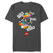 Men's LEGO Build Unbuild Rebuild  Adult T-Shirt