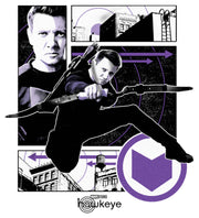 Men's Marvel Hawkeye Graphic Panel Icon  Adult T-Shirt