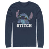 Men's Lilo & Stitch Silly Black Glasses  Adult Long Sleeve Shirt