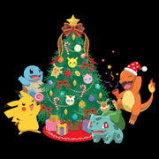 Men's Pokemon Christmas Tree Characters  Adult T-Shirt