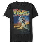 Men's Back to the Future Retro Marty McFly Poster  Adult T-Shirt